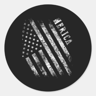 Amerika Patriot Amerikaanse vlag VS 4 juli geschen Ronde Sticker