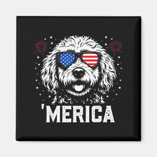 Amerika Patriotische Goldendoodle Amerikaanse Vlag Magneet