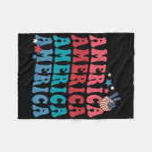 Amerika Patriottisch 4th Vierde van juli Onafhanke Fleece Deken (Voorkant (Horizontaal))