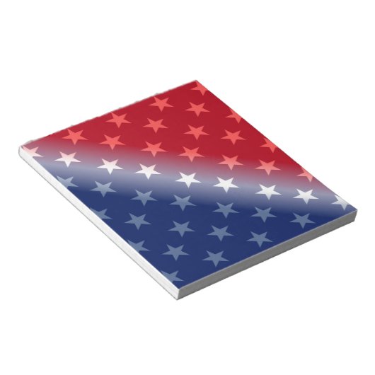 amerika patriottisch rood wit blauw notitieblok (Schuin)