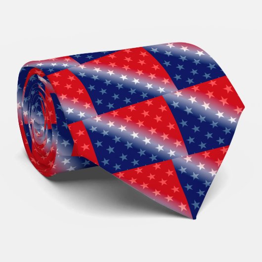 amerika patriottisch rood wit blauw stropdas (Opgerold)
