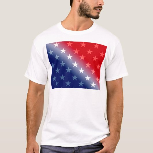 amerika patriottisch rood wit blauw t-shirt (Voorkant)