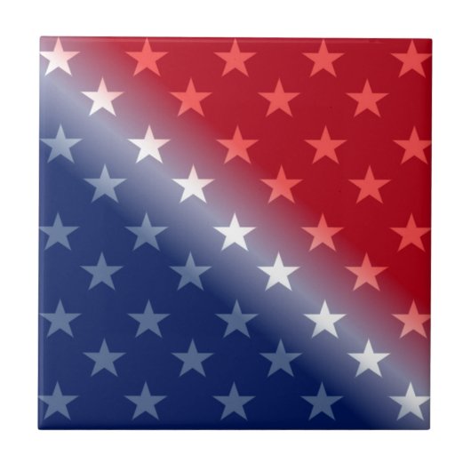 amerika patriottisch rood wit blauw tegeltje (Voorkant)