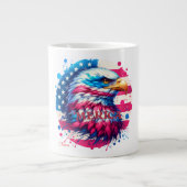 Amerika – Patriottisch USA Design voor 4 juli, Ve Grote Koffiekop (Voorkant)