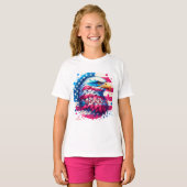 Amerika – Patriottisch USA Design voor 4 juli, Ve T-shirt (Voorkant volledig)