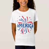 AMERIKA Patriottisch Vuurwerk juli 4e T-shirt