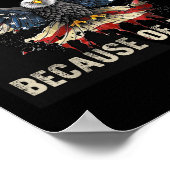 Amerika Patriottische Adelaar Land van de Vrije va Poster (Hoek)