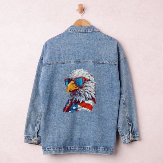 Amerika Patriottische Eagle en Amerikaanse trots o Denim Jacket (Hangar)