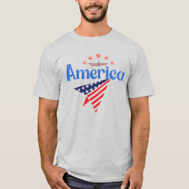 Amerika Patriottische Vlag Sterren Unisex Heather T-shirt