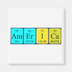 Amerika periodiek table name magnet