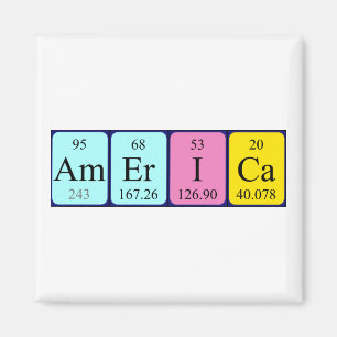 Amerika periodiek table name magnet