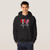 Amerika Peru koppelt het hart Hoodie (Voorkant volledig)