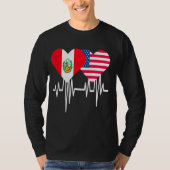 Amerika Peru koppelt het hart T-shirt (Voorkant)