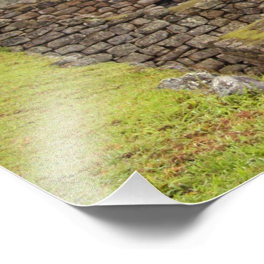 Amerika, Peru, Machu PIcchu. De oudheid Foto Afdruk (Hoek)