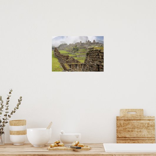Amerika, Peru, Machu PIcchu. De oudheid Poster (Keuken)