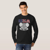 Amerika pingelt Pong US Flag Table Tennis Team Sup T-shirt (Voorkant volledig)