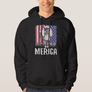 Amerika Poodle Dog USA Amerikaanse vlag Hoodie