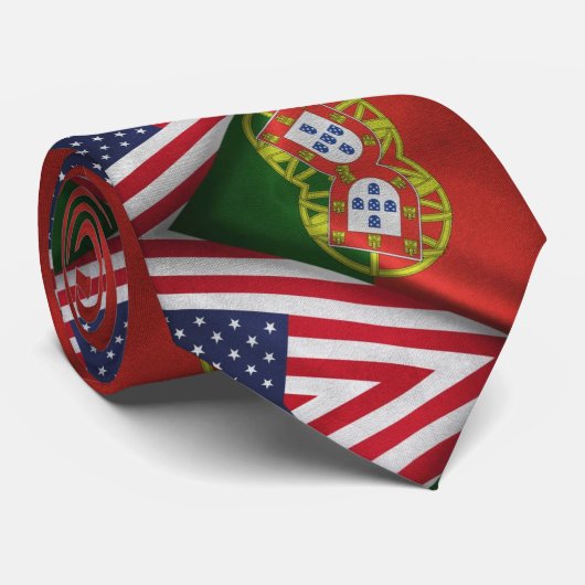 Amerika/Portugal Stropdas (Opgerold)