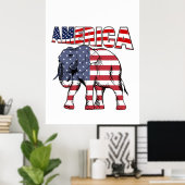 Amerika Poster (Thuiskantoor)