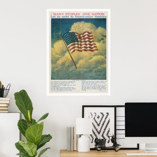 Amerika Poster (Thuiskantoor)