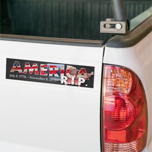 Amerika: R.I.P. Bumpersticker (metaalgrunge) (Op Truck)