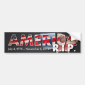 Amerika: R.I.P. Bumpersticker (metaalgrunge) (Voorkant)