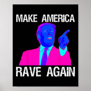 Amerika rave weer grappig edm Trump Poster
