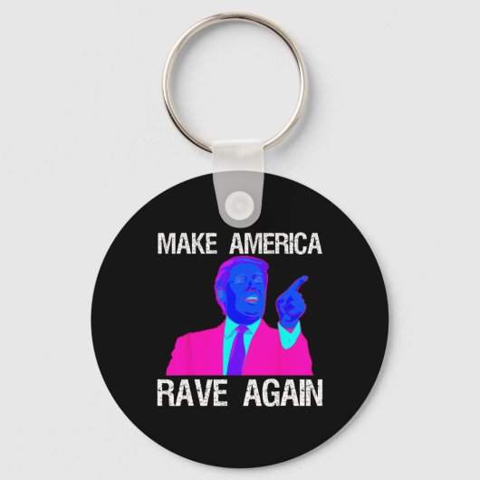 Amerika rave weer grappig edm Trump Sleutelhanger (Voorkant)