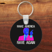 Amerika rave weer grappig edm Trump Sleutelhanger (Voorkant)