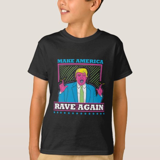 Amerika rave weer grappig Trump edm Shirt 1 (Voorkant)