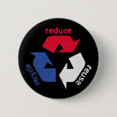 Amerika Recyclen Ronde Button 5,7 Cm (Voorkant)