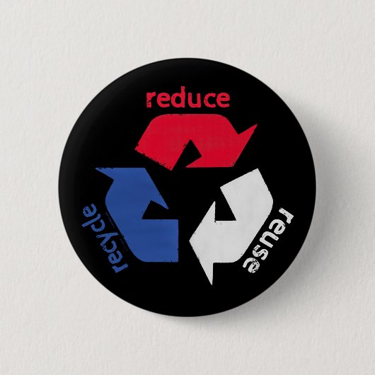 Amerika Recyclen Ronde Button 5,7 Cm (Voorkant)