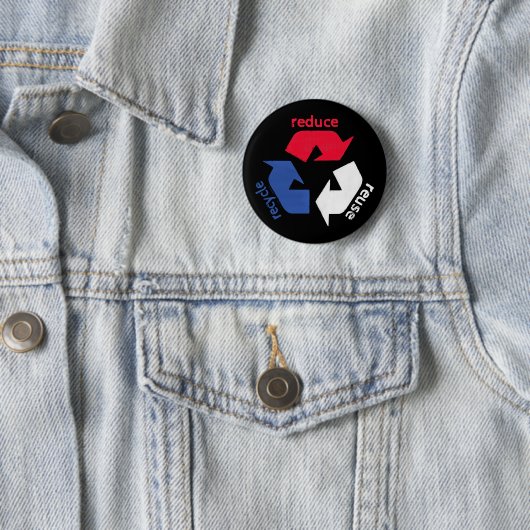 Amerika Recyclen Ronde Button 5,7 Cm (In situ)