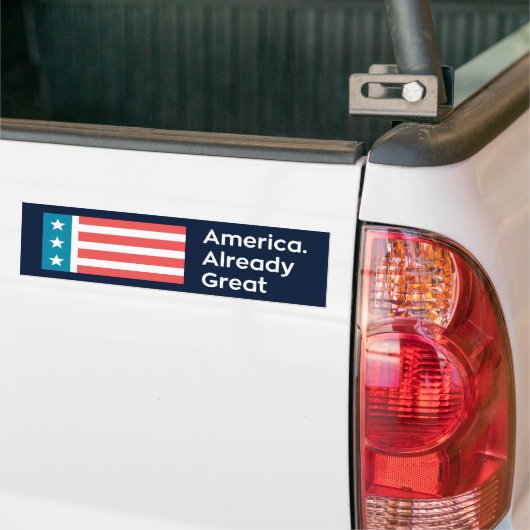 Amerika. Reeds geweldig Bumpersticker (Op Truck)