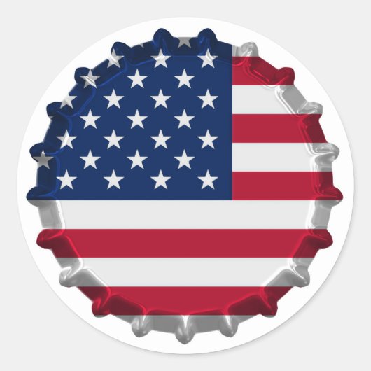 Amerika Ronde Sticker (Voorkant)