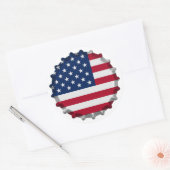 Amerika Ronde Sticker (Envelop)