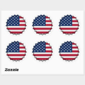 Amerika Ronde Sticker (Vel)