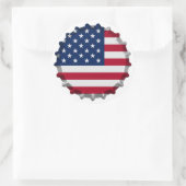 Amerika Ronde Sticker (Tas)