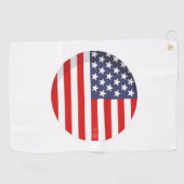 AMERIKA-Rondvloed GOLF TOWEL Golfhanddoek (Horizontaal)