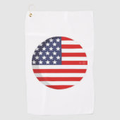 AMERIKA-Rondvloed GOLF TOWEL Golfhanddoek (Voorkant)