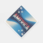 Amerika Rood Wit Blauw Lunch Servetten Set (Hoek)