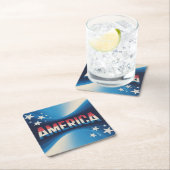 Amerika Rood Wit Blauw Onderzetter Set (Insitu)