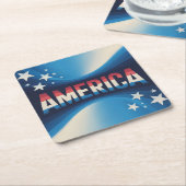 Amerika Rood Wit Blauw Onderzetter Set (Schuin)