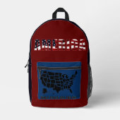 Amerika rood wit blauwe rugzak (Voorkant)