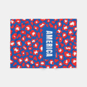 Amerika rood wit en blauw fleece deken (Voorkant (Horizontaal))