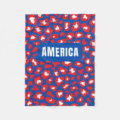 Amerika rood wit en blauw fleece deken (Voorkant)