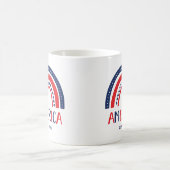 Amerika | Rood wit en blauw regenboog Koffiemok (Center)