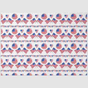 Amerika Rood Wit en Blauw Serie Design 26 Tissuepapier