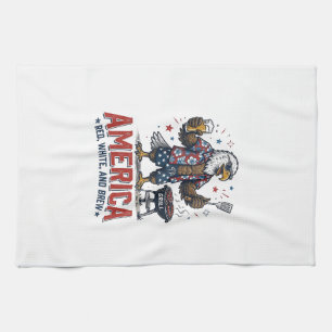 Amerika Rood Wit En Brouw Adelaar BBQ Shirt (7)_1 Theedoek