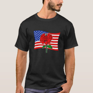 Amerika Roos Amerikaanse vlag Verenigde Staten Ona T-shirt